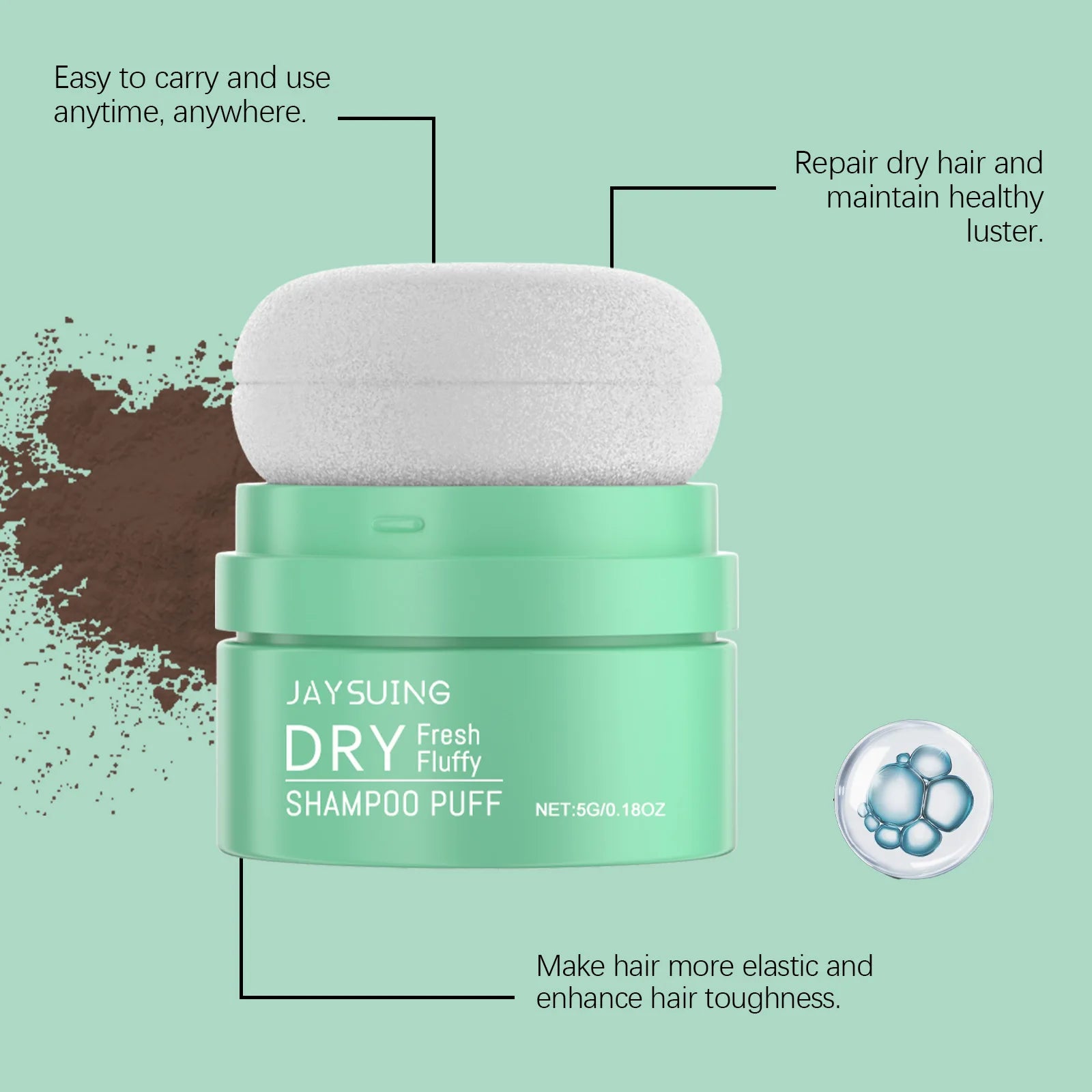 Matte Dry Shampoo Powder Puff – Oil Control & Root Volume Dry Shampoo Powder Oasis Select