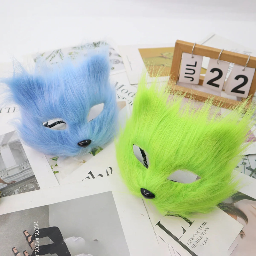 Halloween Animal Cosplay Fox Shape Half Face Eye Mask Sexy Cat Animal Mask Christmas Carnival Party Roleplay Costume Props Oasis Select