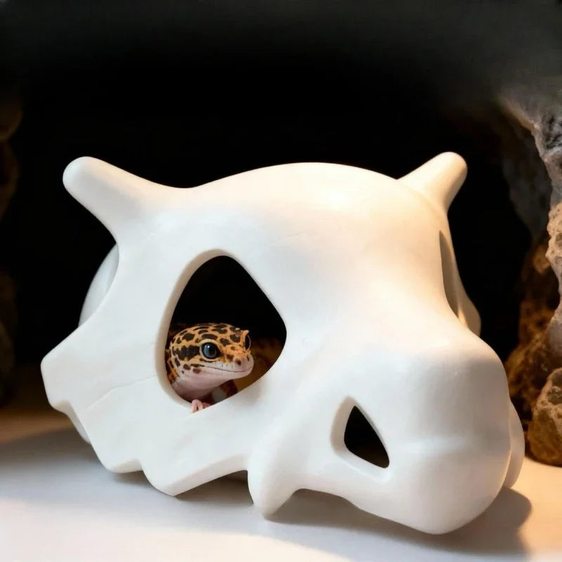 Fish Tank Oranament Aquarium Decor 3D Printed Anime Style Skull Reptile Hideouts for Terrarium Habitat 100% Safe Home Decoration Oasis Select
