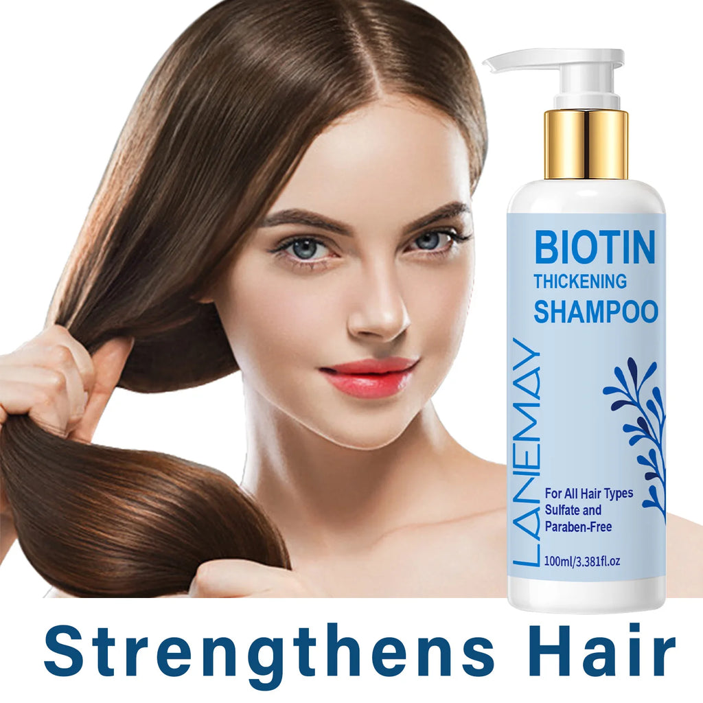 Biotin Shampoo 100ml – Volumizing, Deep Cleanse, Preservative-Free
