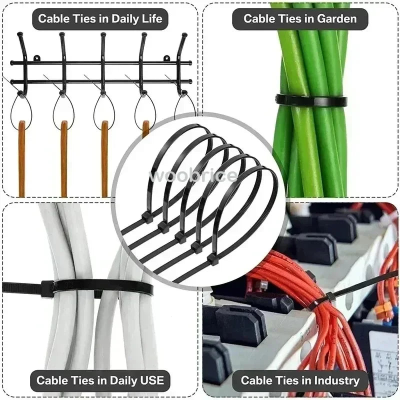 Plastic Clamping Collar Plastic Ties Clamp Mooring Cable Attache Nylon Trilites Plastic Belt Serrated Clamp Self-locking Oasis Select
