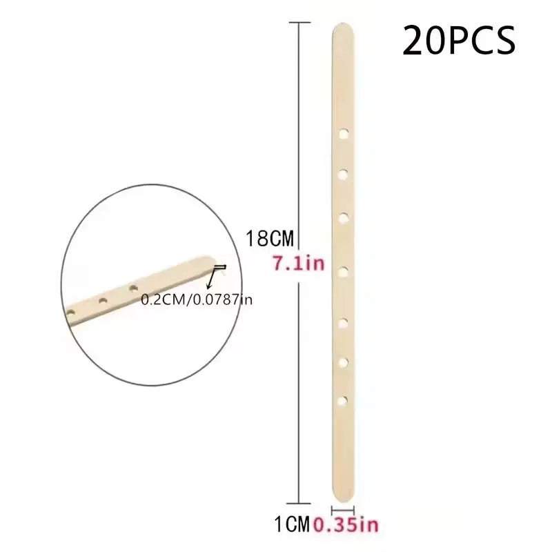 10/20/50pcs Wooden Candle Wick Holders Candles Mold Fixed Bracke Porous Wooden Holders Centering Device Bar for Candle Making Oasis Select 20PCS