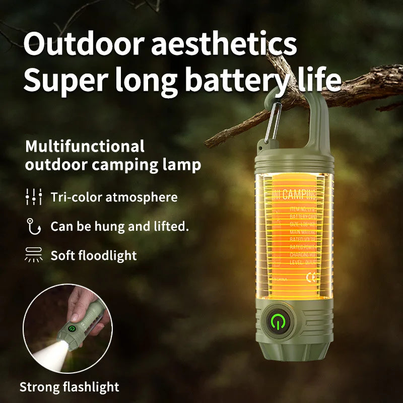POCKETMAN 6-Mode Rechargeable LED Camping Lantern & Flashlight