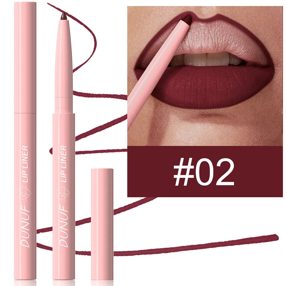1 PCS Matte Velvet Lipliner | Lipstick Waterproof Long-lasting Non-stick Cup High Pigment Multifunctional Bright Red Nude Y2K Oasis Select 02 0.25g