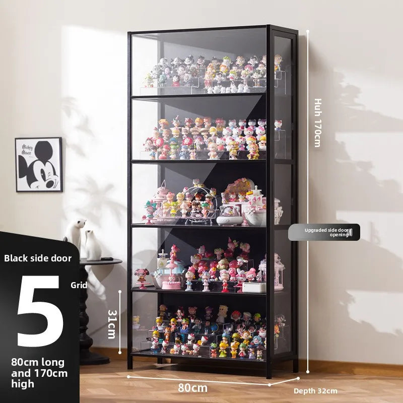 Blind box storage display stand Large capacity transparent acrylic storage box POP MART figure doll collection cabinet Oasis Select Five doors 80 long