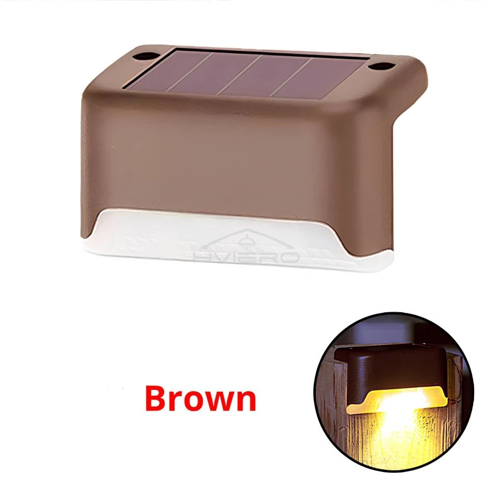 HVIERO Solar LED Stair & Step Lights | IP65 Waterproof Outdoor