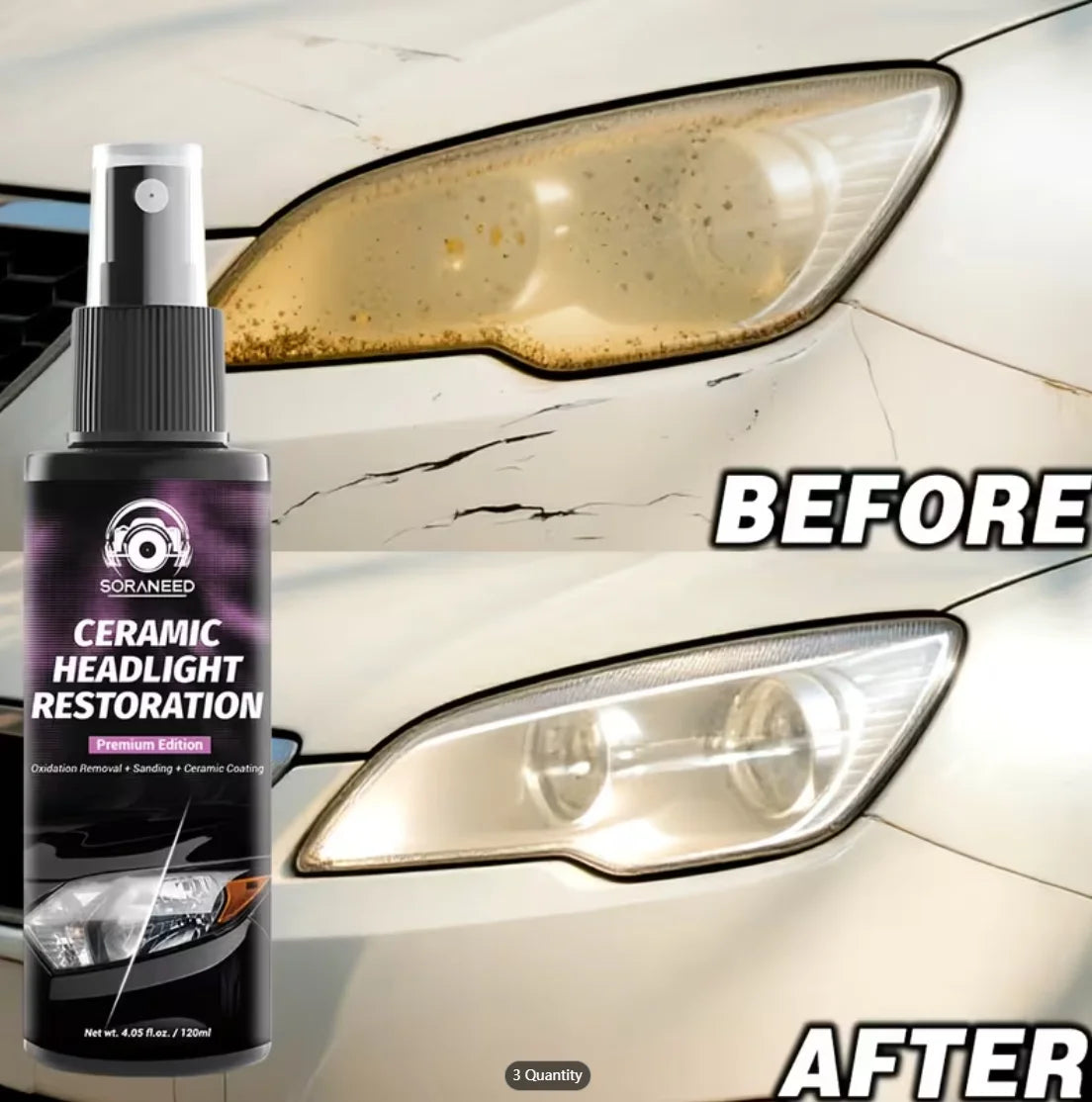 Car Headlight Restoration Spray | Oxidation & Yellowing Removal Headlight Restoration Spray Oasis Select