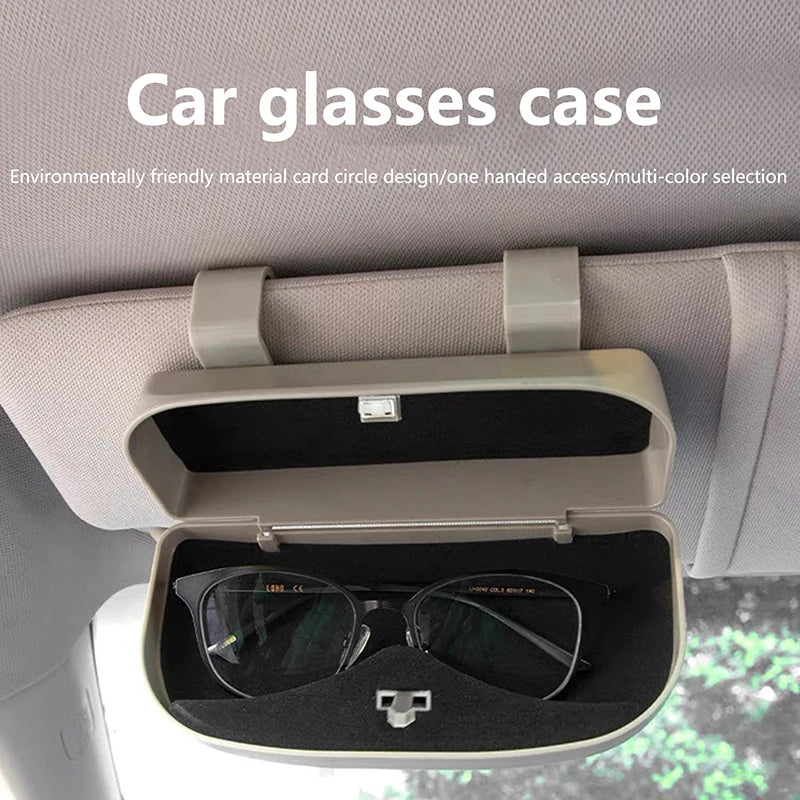 1PC Auto Eyewear Case, Compact Vehicle Sunglasses Storage, Road-Trip Glasses Holder, Car Sun Visor, Automotive Lens Container Oasis Select