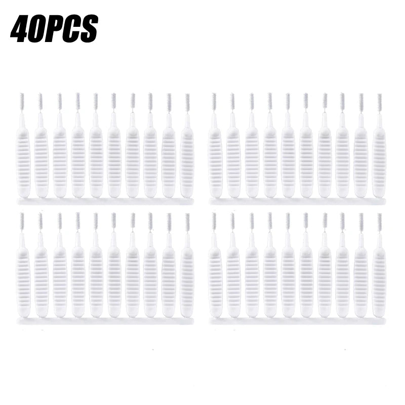 10-500PCS Shower Cleaning Brush Bathroom Micro Nylon Brush Nozzle Anti-blocking Cleaning Tools Bathroom Accessories Oasis Select 40PCS