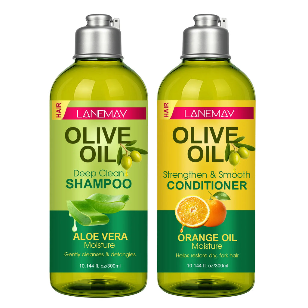 Olive Oil Shampoo & Conditioner Set | Aloe Vera & Orange Oil Shampoo & Conditioner Set Oasis Select 600ml