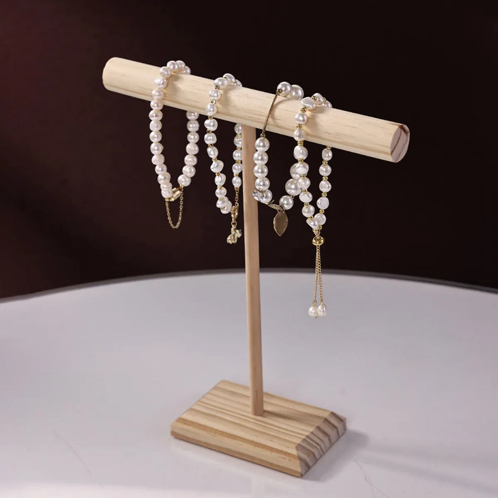 Wooden Bracelet Display Rack, T-Shaped Jewelry Rack, Jewelry, Necklace, Watch Storage Rack, Minimalist Hanging Rack Oasis Select