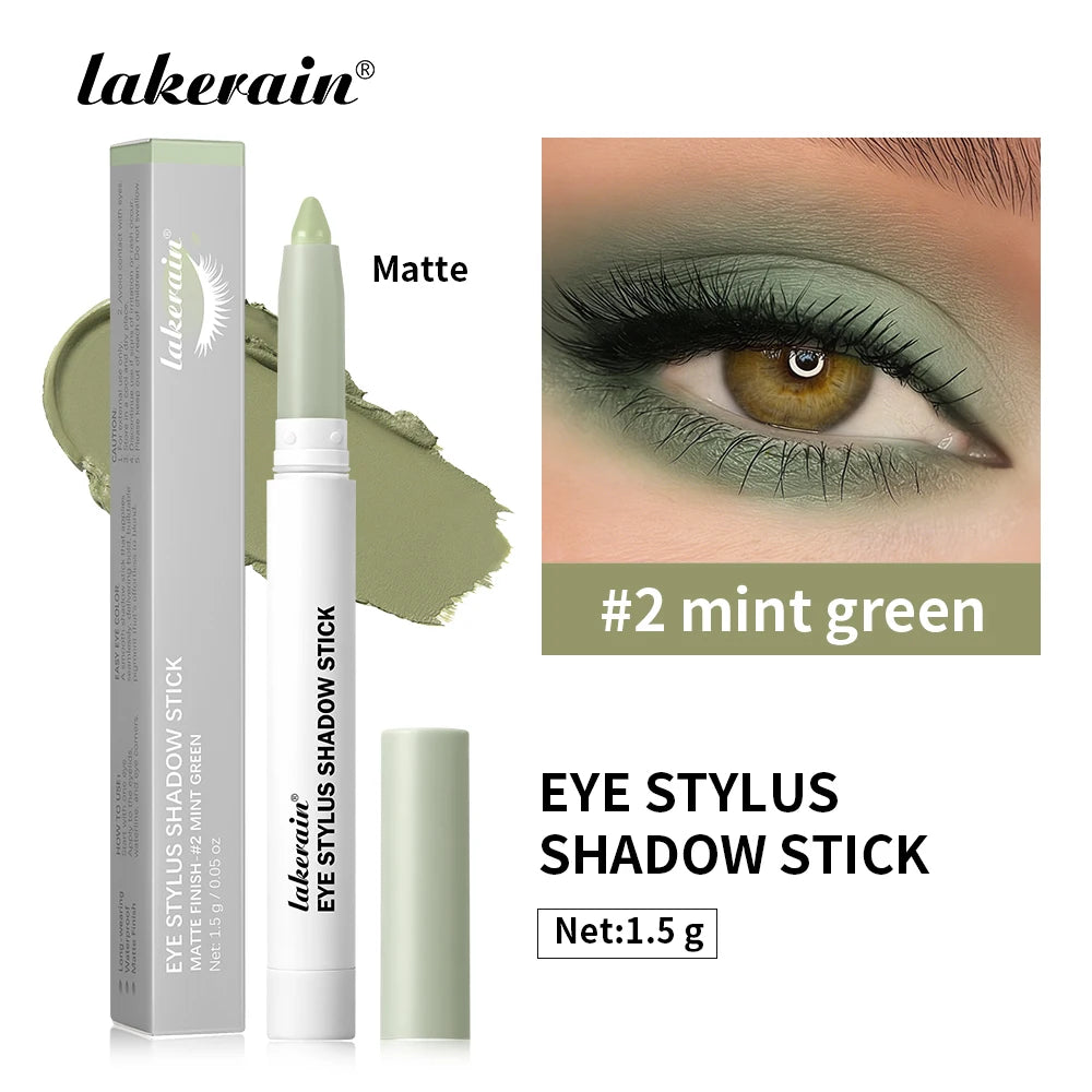 Eyeshadow Stick Colorful Shimmer Glitter Matte High Pigmented Waterproof Cream Eyes Shadow Pencil Long Lasting Makeup Cosmetic Oasis Select 2 Mint Green