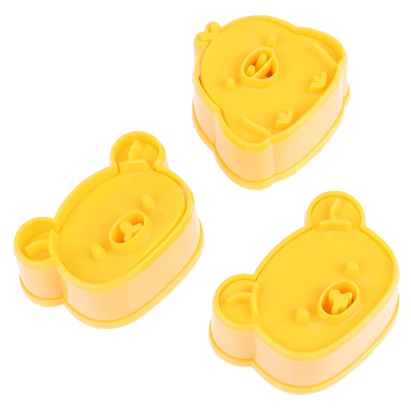 Hot Sale 3Pcs/Set Cute Bear Sandwich Mold Bread Cake Biscuit Embossing Device Crust Cookie Cutter Baking Pastry Tools Oasis Select