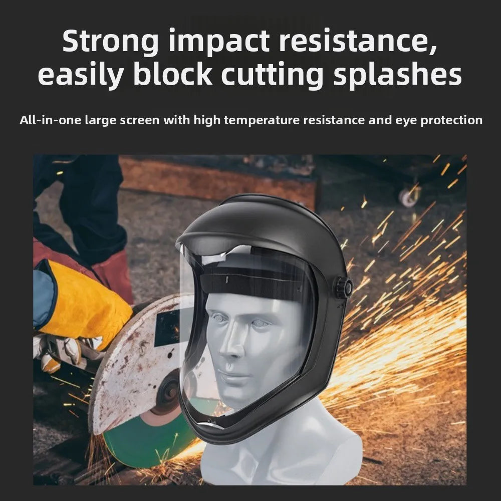 Full Face Protective Safe Mask, Anti Fog, Anti Impact, Anti Splash, Head Mounted Transparent Dust-proof and Oil Fume Proof Mask Oasis Select