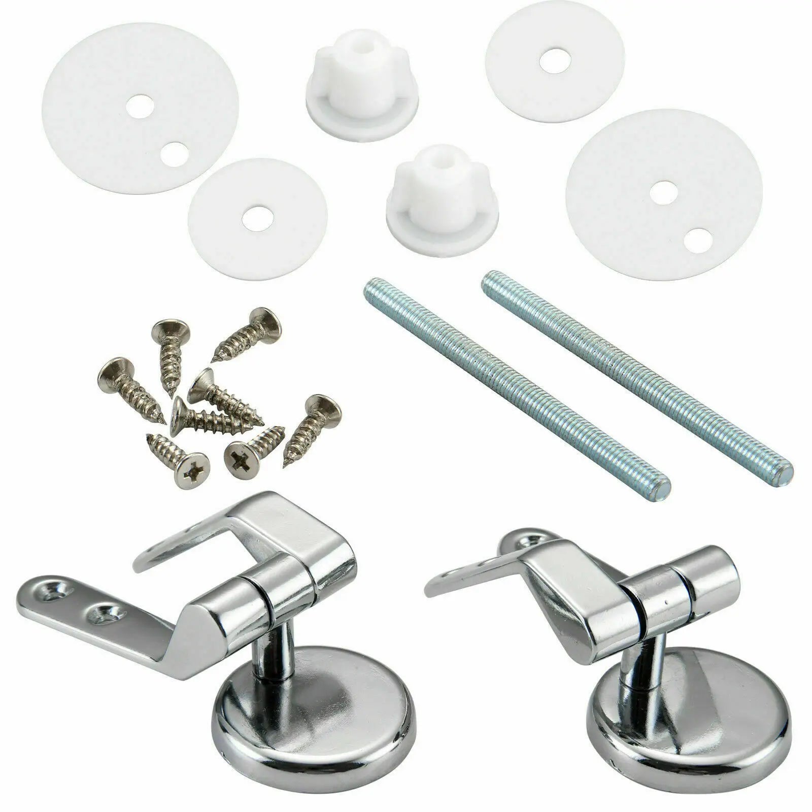 2/4pcs Toilet Seat Hinges Universal Seat Top Fix Hinge Stainless Steel Replacement Toilet Seat Parts Mounting Connector Attachme Oasis Select