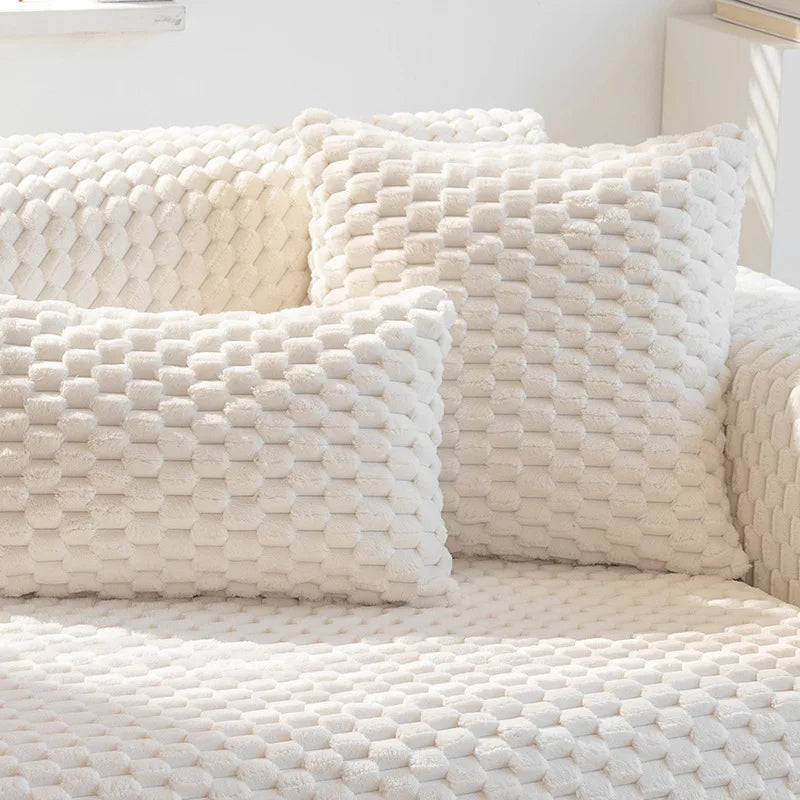 Winter Plush Sofa Cushion Thickened Seat Cushion Simple Modern Anti Slip Sofa Cover Fabric Household Goods Cover Sofa Oasis Select