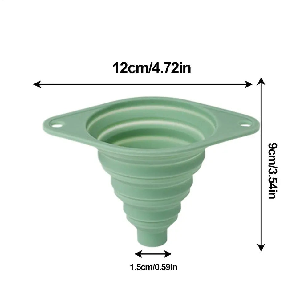 Small Kitchen Funnel Folding Filler for Filling Bottles Silicone Funnels for Bottles Canning Cooking Water Powder Transfer Oasis Select Green