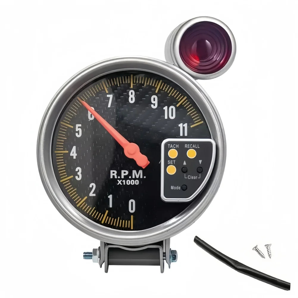 Tachometer with 5 Inch Screen and Shift Light Feature Designed for 12V Vehicles Including Sedans SUVs and Sports Cars Oasis Select