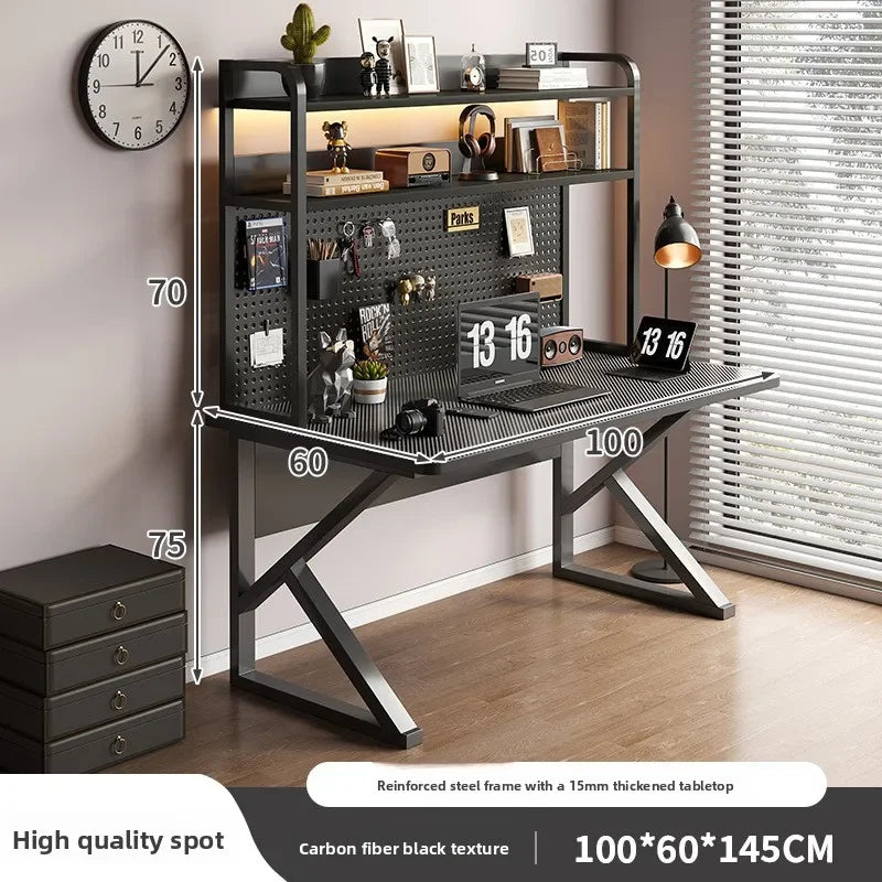 Multi-functional Computer desk Desktop with hole board Desk bookshelf Integrated table Bedroom Home office workbench Durable Oasis Select