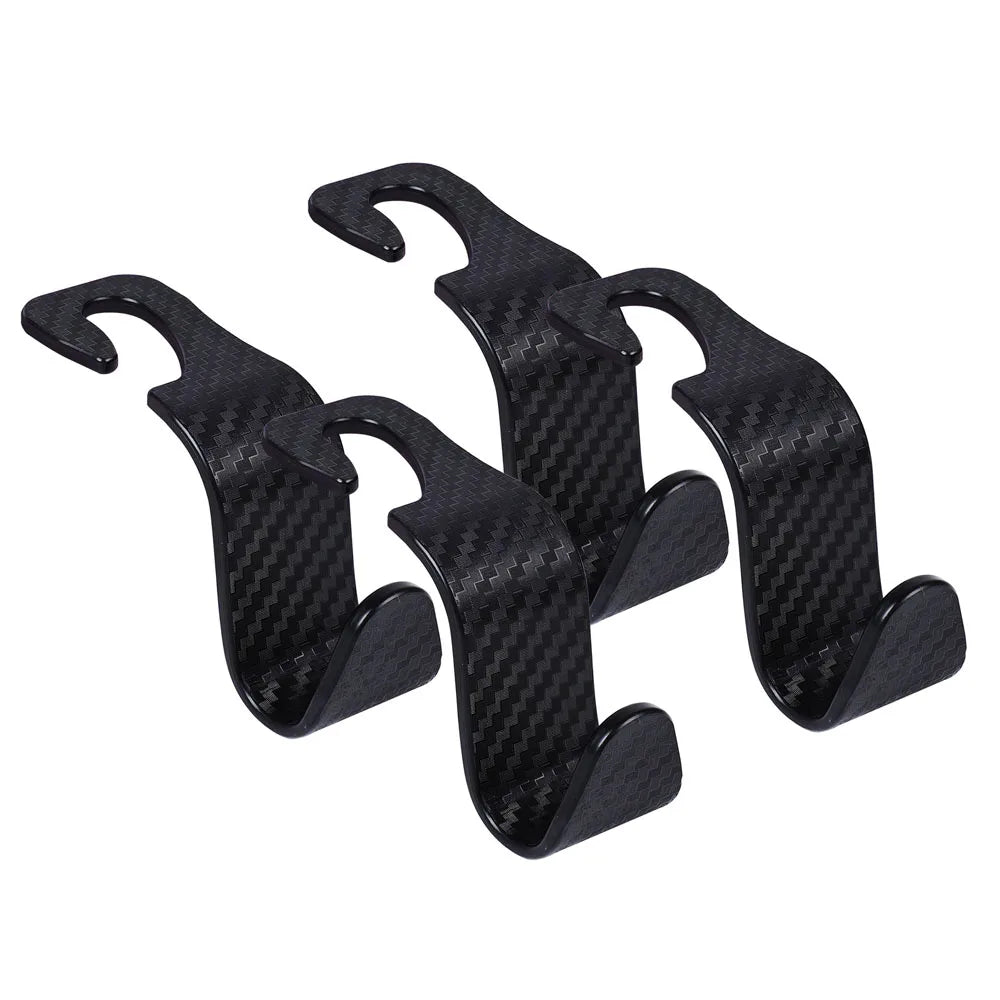 Car Seat Headrest Hook 4 Pack Hanger Universal Vehicle Car Storage Organizer for Handbag Purse Coat fit Universal Vehicle Car Oasis Select Black Checkered