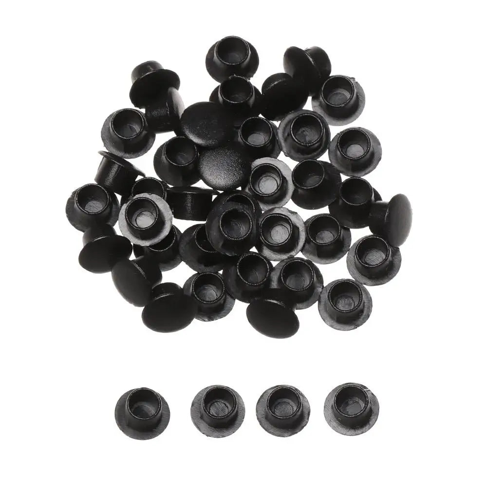 50Pcs Practical Exterior Hole Ornament Hardware Screw Decor Furniture Hole Covers Protective Cap Dust Plug Stopper Oasis Select 8mm-black
