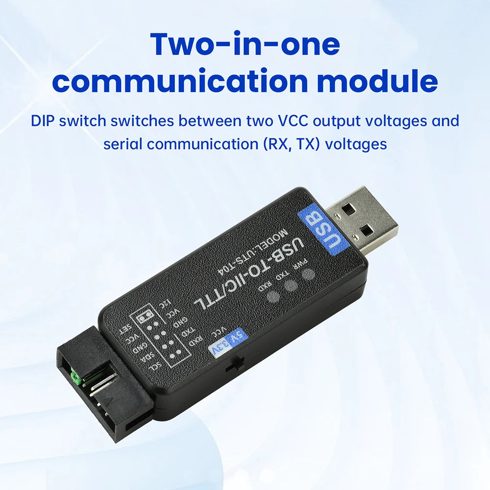 USB to IC2 IIC/TTL Serial Port Uart 2-In-1 Communication Module Ch341T Serial Port Flashing Downloader Oasis Select