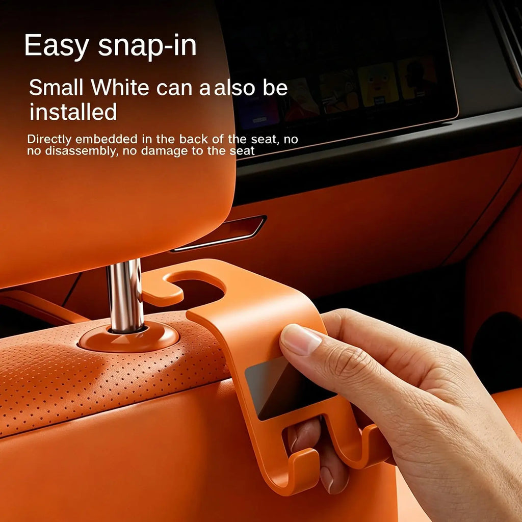 Headrest Hooks Universal Car Seat Back Hook Headrest Hanger Car Bag Pouch Clothes Hanging Hooks Fastener Clip Interior Storage Oasis Select