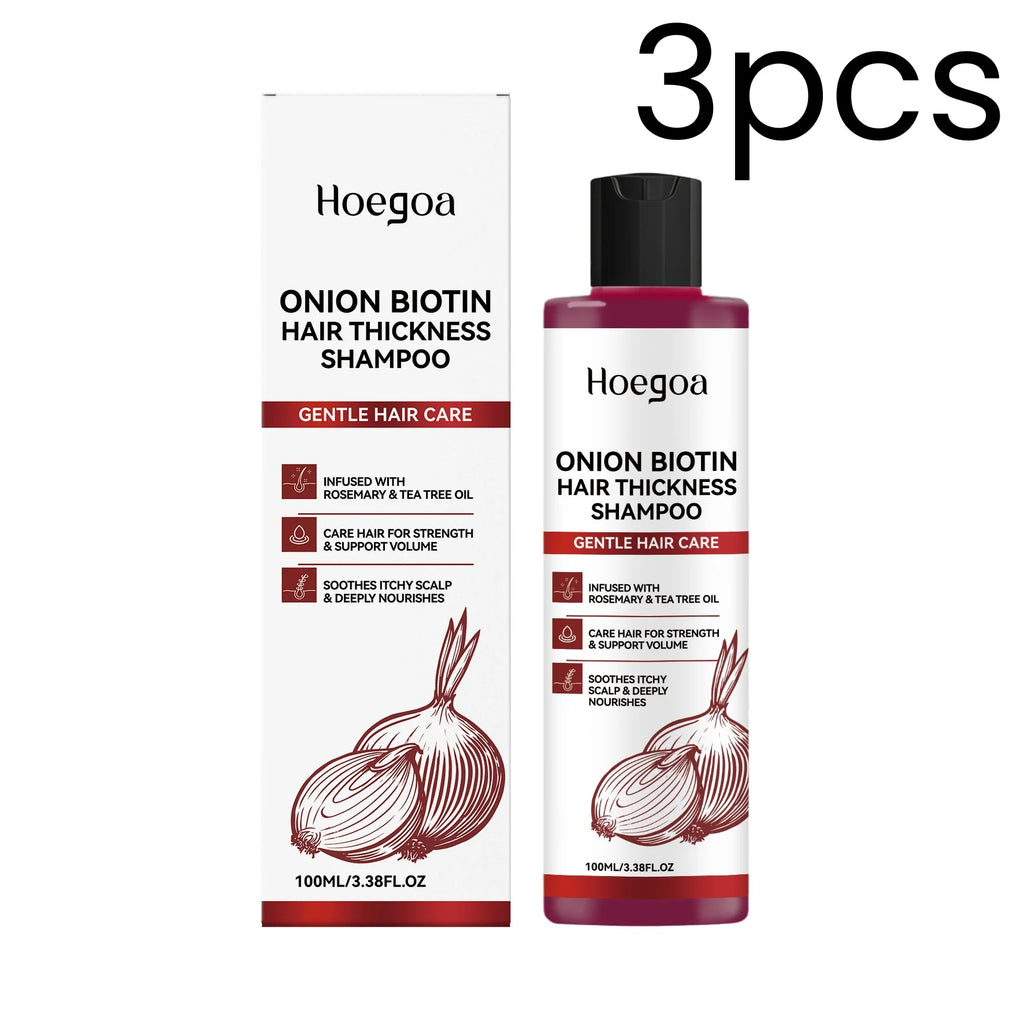 Hoegoa Onion Biotin Shampoo – Scalp Soothing & Nourishing Biotin Hair Shampoo Oasis Select 3pcs