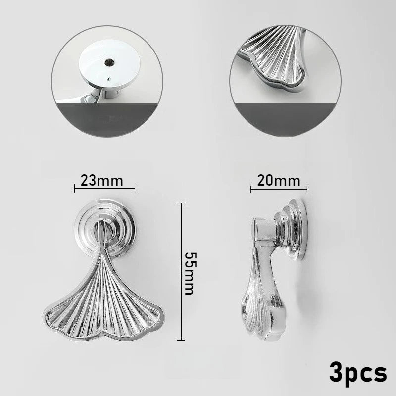 Pure Brass Light Luxury Pendant Drawer Yellow Antique Copper American Gold Cabinet Door Retro Antique Copper Single Hole Handle Oasis Select Bright Silver 3pcs