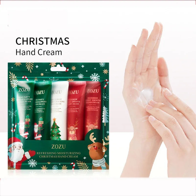 5Pcs Set Fragrance Hand Cream Smooth Refreshing Long-lasting Hydration Moisturizing Hand Care Christmas Gift Oasis Select