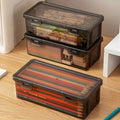 3pcs Transparent Black Storage Box Large-Capacity Storage Box Office Supplies Storage Box Packaging Pencil Storage Rganizer Oasis Select 3pcs
