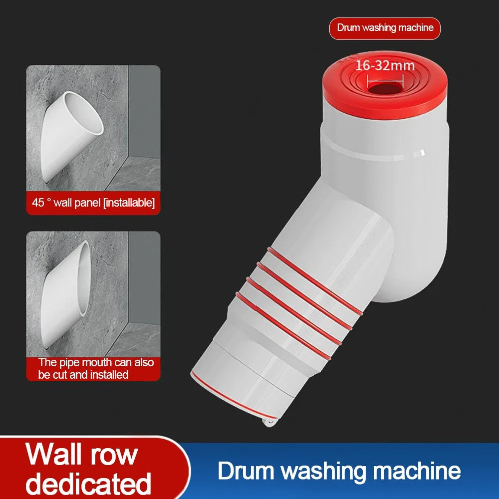 Anti-Odor Washing Machine Drain Pipe Tee Connector Adapter