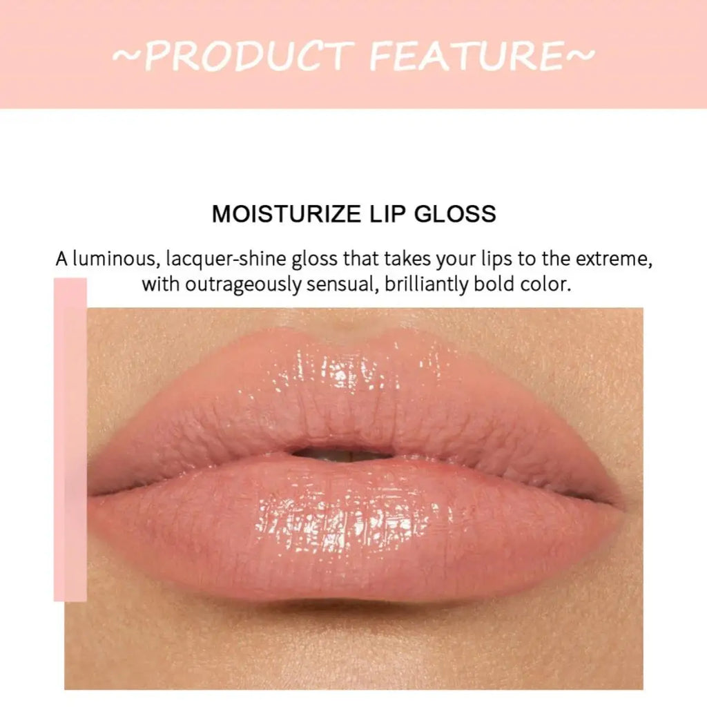 12 Shades Mirror Effect Lip Gloss Moisturizing Long Wear Jelly Honey Lip Balm Women Makeup Cosmetic Plumping Glossy Oasis Select