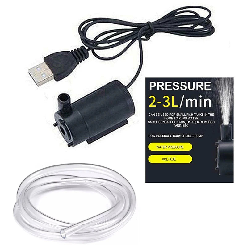 AISITIN USB Submersible Pump 1m Line DC Low Voltage Ultra-quiet Micro mini Small Water Pump 3V5V6V Oasis Select