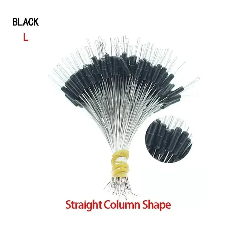 1/2Set Silicone Space Bean Oval Stopper Bobber Profession Fishing Float Resistance Anti-Strand Fish Line Fishing Gear Oasis Select Black L