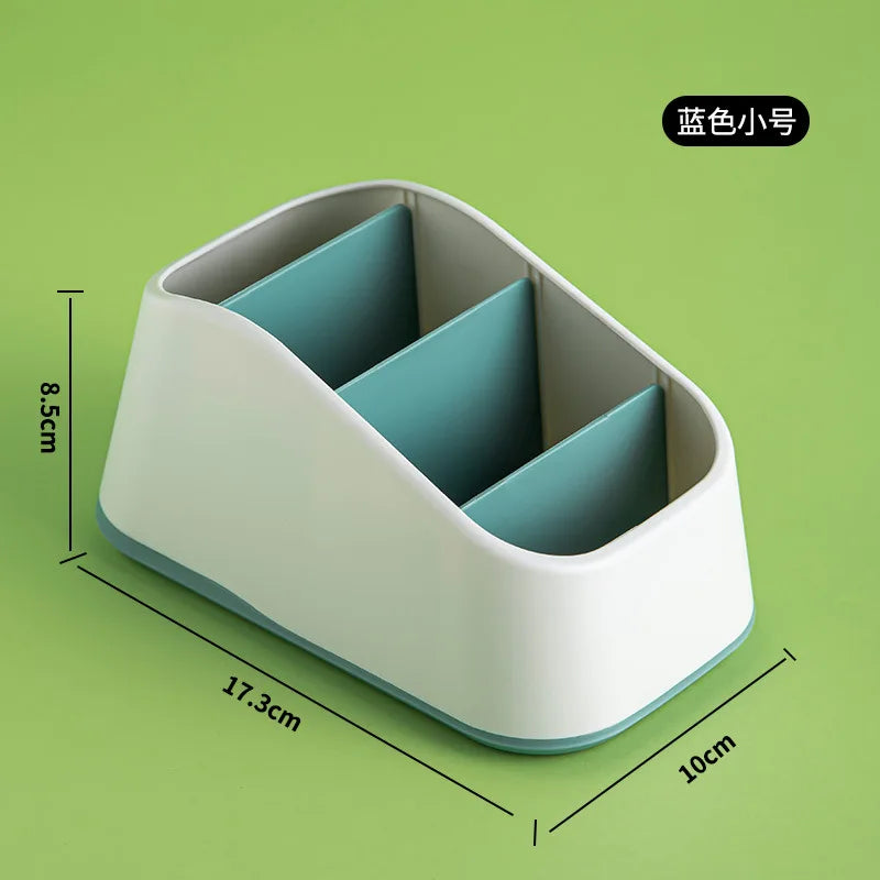 Desktop storage box, key, remote control, grid storage, desk stationery, sundries, cosmetics, desk sorting box Oasis Select Blue