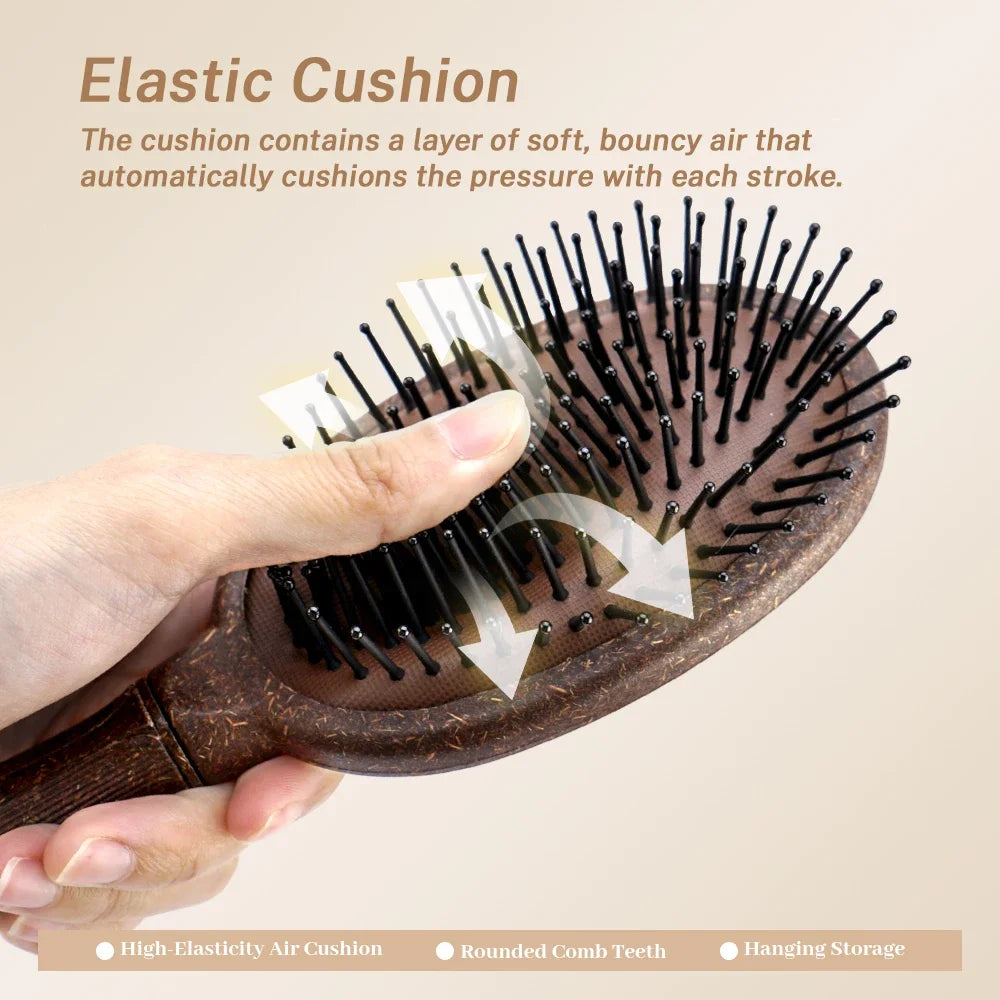 Air Cushion Hair Brush – Anti-Static Detangling Scalp Massage Comb Air Cushion Hair Brush Oasis Select
