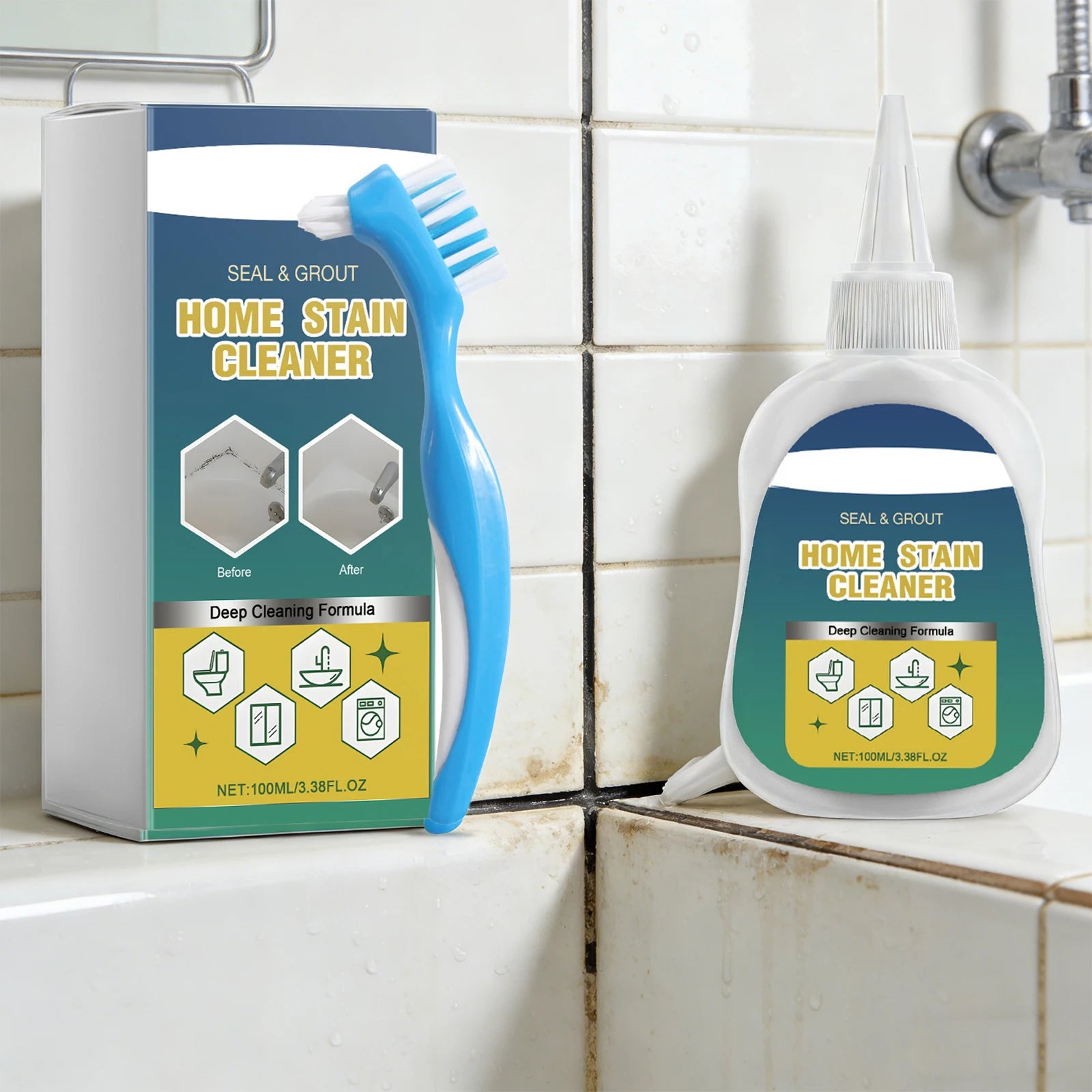 Home Stain Cleaner Remove Stain Multipurpose Household Decontamination Cleaning Gel for Sealing Ring Gap Mold Stains Cleansing Oasis Select