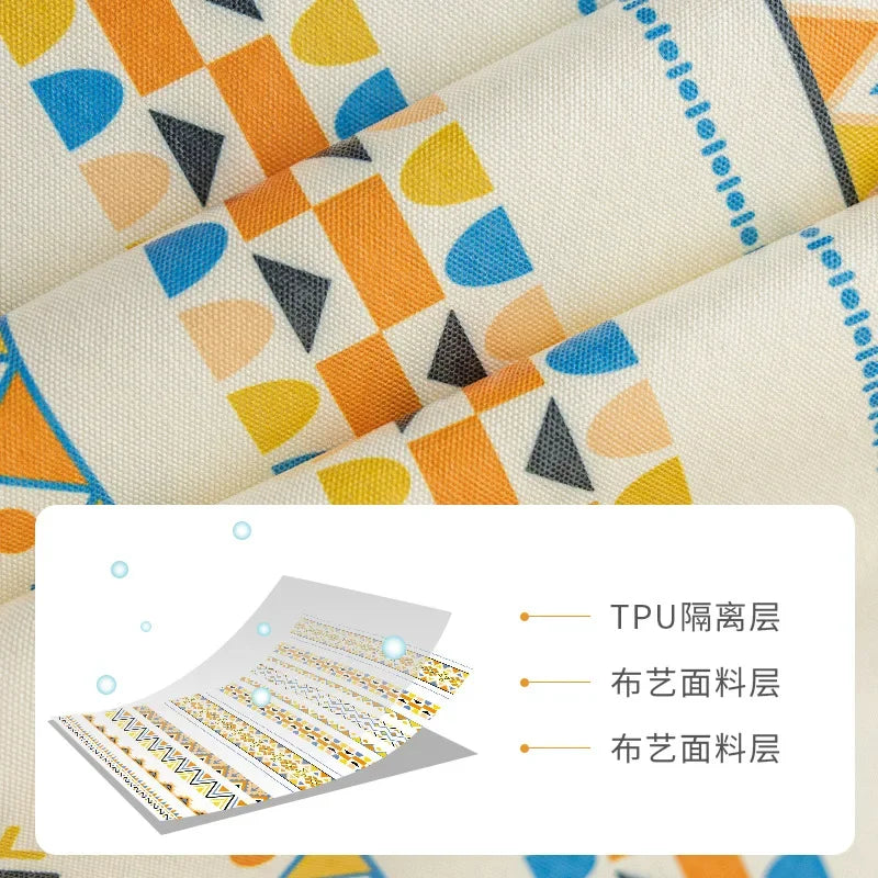 Bohemian Cotton Linen Do-in Tablecloth Rectangular Tassel Waterproof Greaseproof Table Cloth Oasis Select