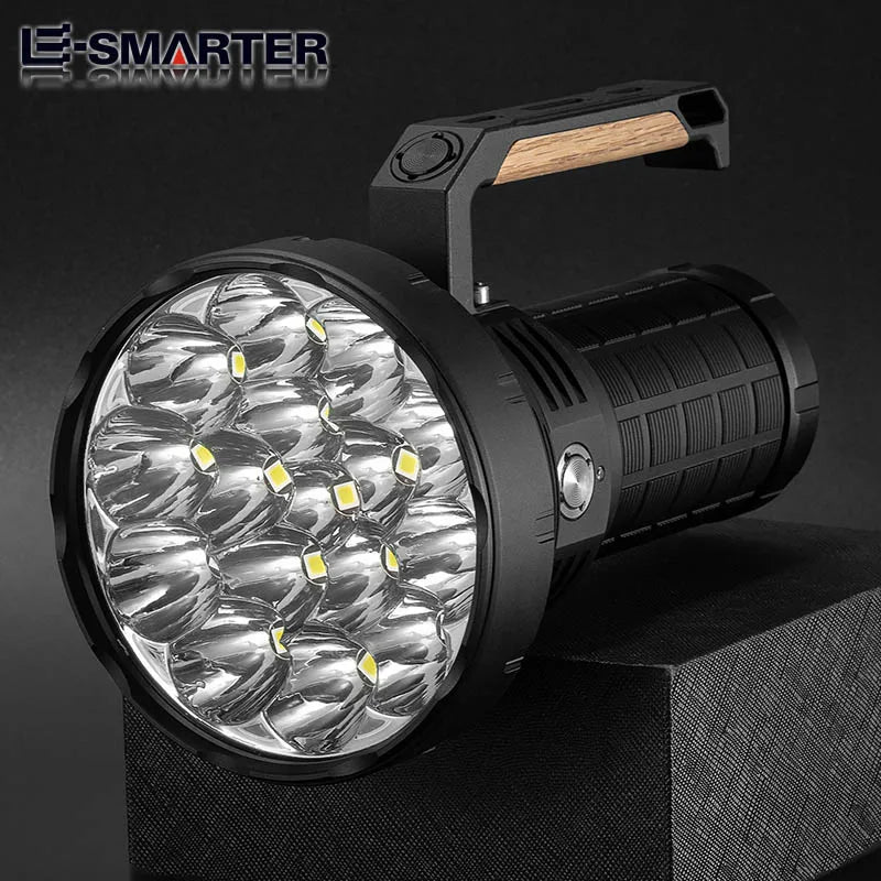 Super Bright Portable Lanterns Rechargeable Torchlight 58000 Lumens Waterproof Adventures Spotlight Flashlight Long Beam 1617M Oasis Select
