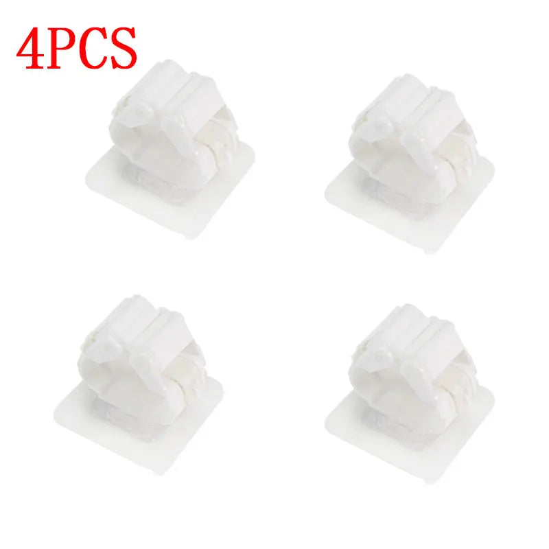 Wall-Mounted Mop & Broom Hanger Rack – No-Drill Suction Mop Broom Hanger Oasis Select White 4pcs