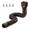 Retractable Rain Gutter Downspout Extensions with Screws Rainwater Drainage Drain Downspout Extender Adjustable Oasis Select Brown