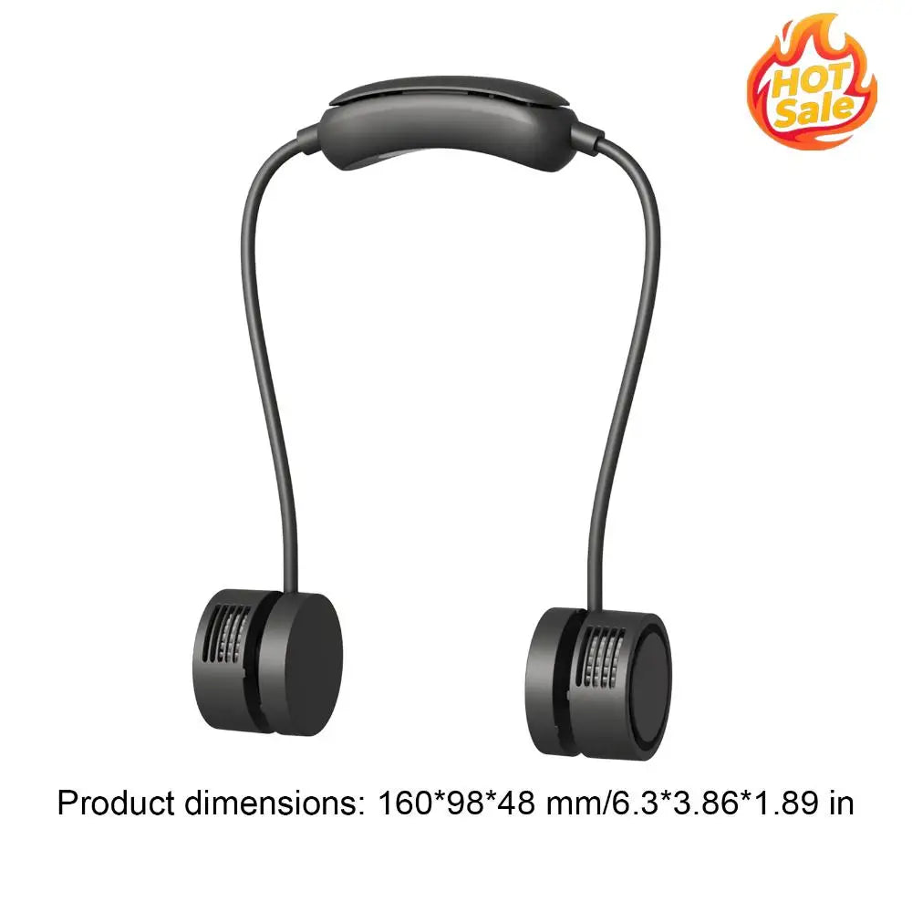 Portable Neck Fan 3 Speeds 360 Cooling Hands Free Personal Wearable Bladeless Fan Rechargeable for Travel Outdoor Indoor Oasis Select
