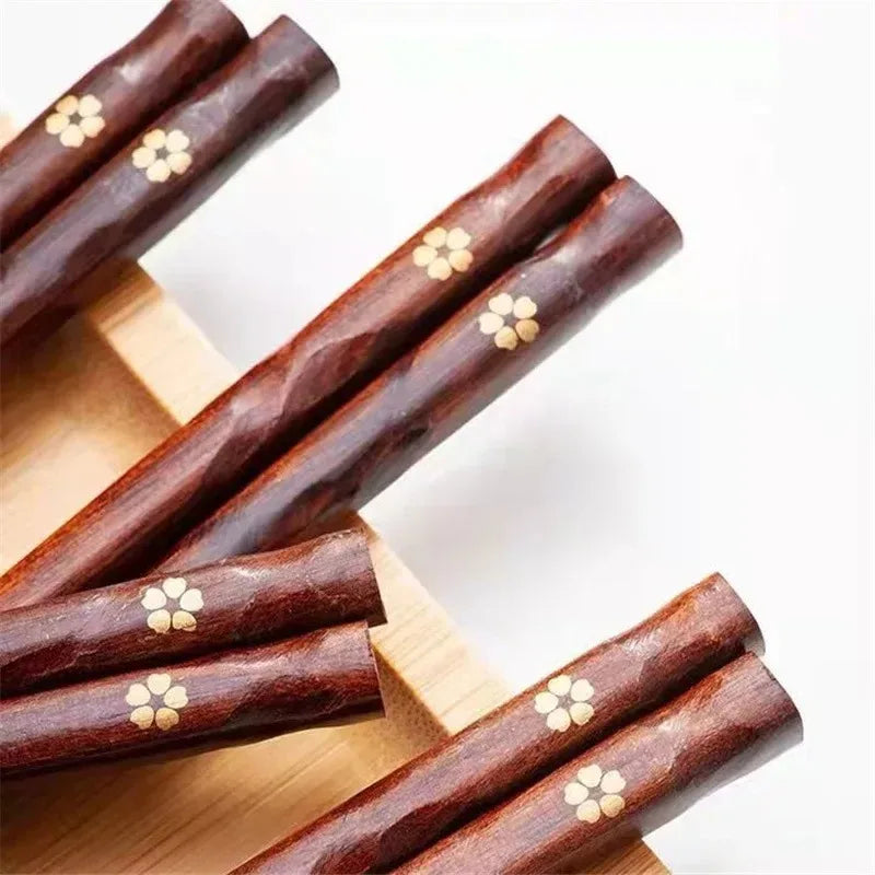 Natural Wooden Reusable Chopsticks Eco Friendly Durable Japanese Style Sushi Household Dining Tableware Oasis Select