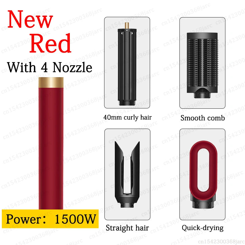 SenCiciMen X9 Multi Hair Styler Curling Iron Hair Hot Air Brush Curling Barrel Hair Dryer Salon Professional Curly Hair Styler Oasis Select New 4 in 1 Red China Mainland EU
