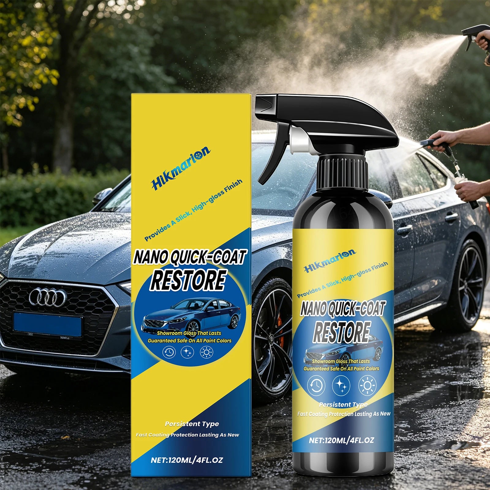 Car Nano Coating Spray Quick-Dry Coating Hydrophobic Protection Polishing Long-Lasting Shine Reduce Stains Car Maintenance Agent Oasis Select