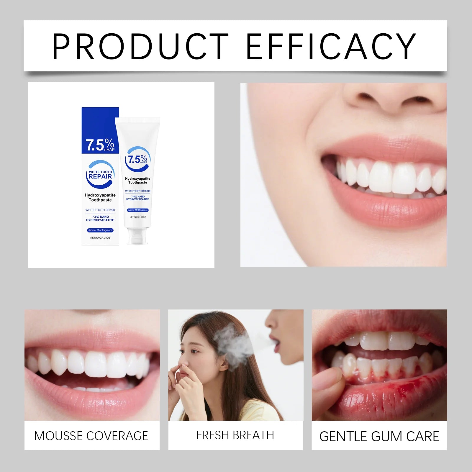 Peppermint Hydroxyapatite Toothpaste – Whitening & Enamel Care Whitening Toothpaste Oasis Select