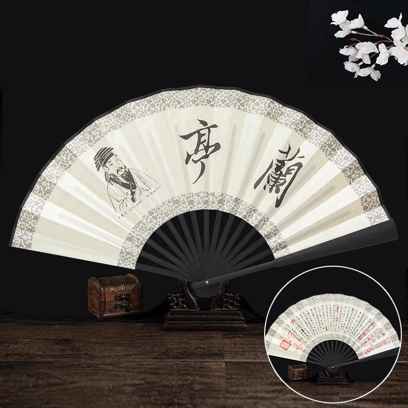 Ancient Folding Fan Chinese Scenic Spots Retro Classic Blank Fan Craft Silk Cloth Fan For Decoration Performance Gift Idea Oasis Select U