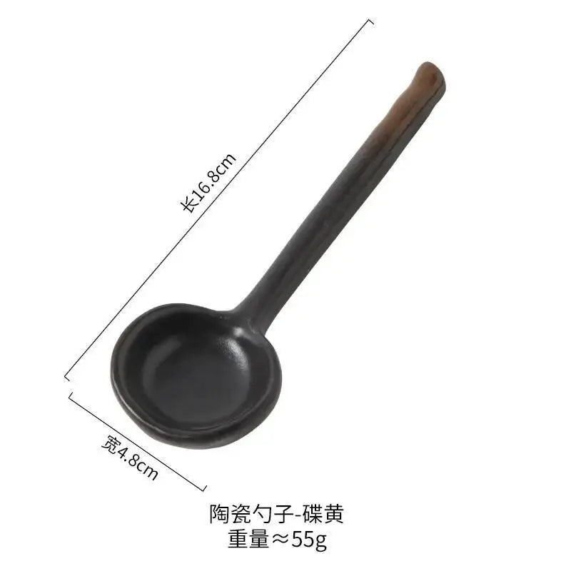 Ceramic Spoon, Soup Spoon Food-grade Spoon Personal Use Spoon Household Eating Spoon Kitchen Tablewear Oasis Select Spoon Disc Spring