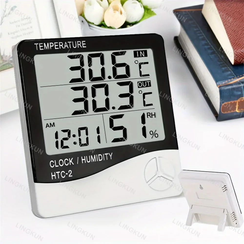 Indoor LCD Digital Thermometer Hygrometer - Electronic Temperature & Humidity Meter Sensor Gauge Weather Station for Home Oasis Select
